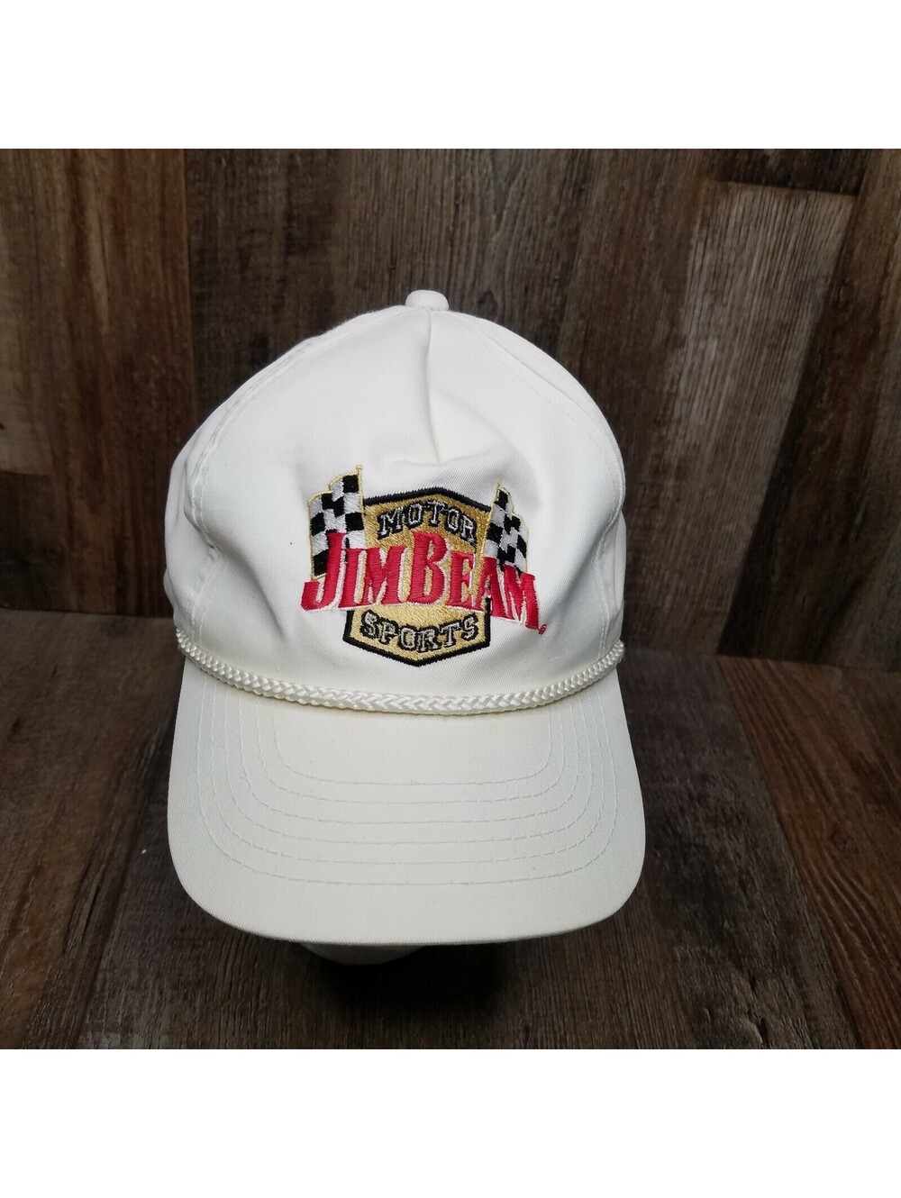Jim Beam Motor Sports Strap Back Rope Trucker Adjustable Cap Hat